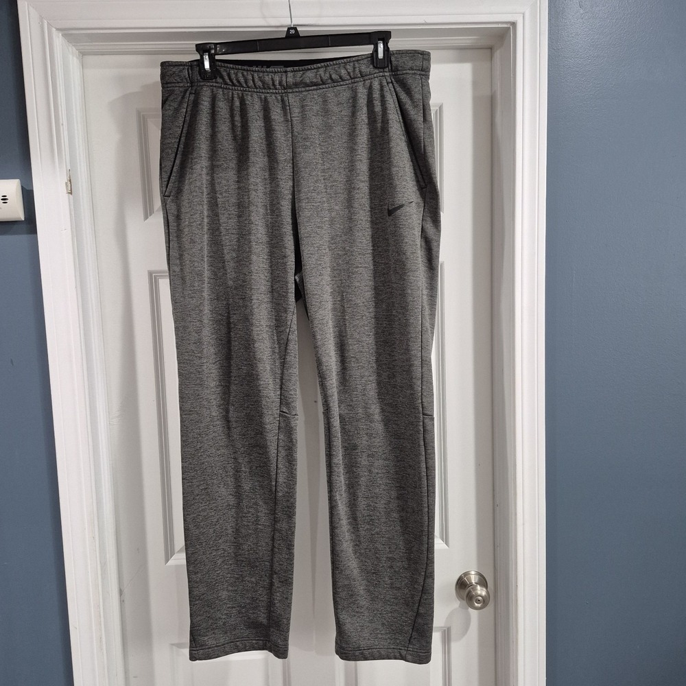 Nike Sweatpants Mens XXL Gray Heather Dri-Fit Lightweight Straight Leg Lounge